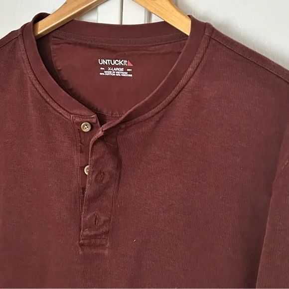 UNTUCKit Men’s Size XL Long Sleeve Henley Pullover Sweater - Picture 10 of 12